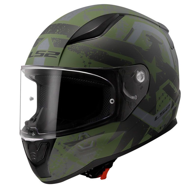 Ls2 Rapıd 2 Thunder Birds Motosiklet Kapalı Kask Yeşil Siyah Gri