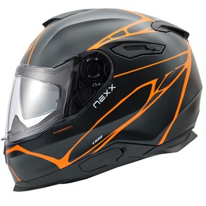 NEXX Y.100 B-SIDE MAT SİYAH-TURUNCU KASK #1