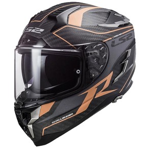 LS2 CHALLENGER C KARBON GRID MAT KARBON-GOLD KASK #1