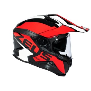 ZEUS KASK ZS-913 SOLID BLACK/BF8-RED #4
