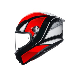 AGV KASK K6 S MPLK HYPHEN BLK RED WHITE #2