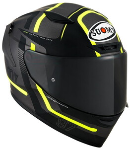 Suomy Track-1 Kapalı Motosiklet Kaskı Ninety Seven Gun Metal Yellow #1