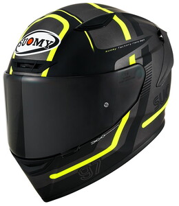 Suomy Track-1 Kapalı Motosiklet Kaskı Ninety Seven Gun Metal Yellow #2