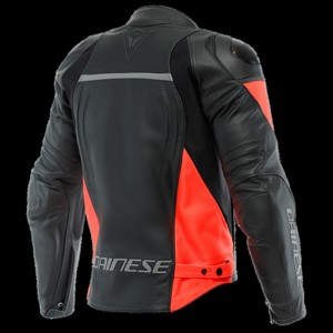 DAINESE CEKET RACING 4 LEATHER JACKET/BLACK/FLUO-RED #2
