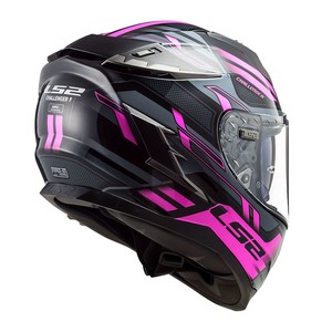 LS2 CHALLENGER SPIN SİYAH-TITANIUM-PEMBE KASK #2